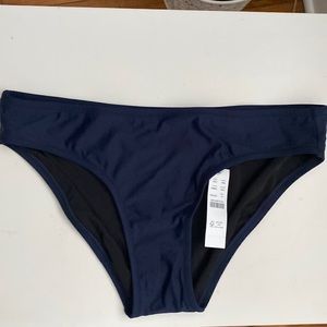 NWT J Crew classic bikini bottom, navy, small